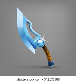Cartoon medieval sword. Vector illustration.