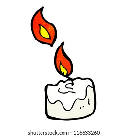 cartoon melted candle