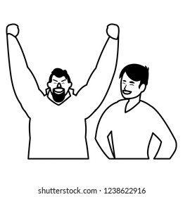 cartoon men design