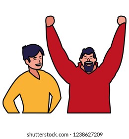 cartoon men design