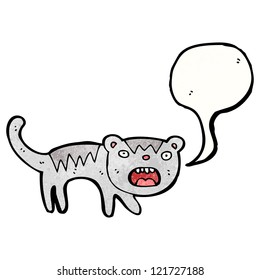 cartoon meowing cat