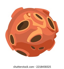 Cartoon Mercury planet vector illustration. Trendy space element. Galaxy and astronomy concept