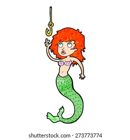 cartoon mermaid and hook