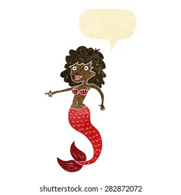 sereia de desenho animado com balão