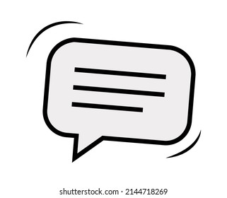 Icono de Mensaje de caricatura. Ilustración del vector