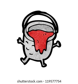 cartoon messy bucket