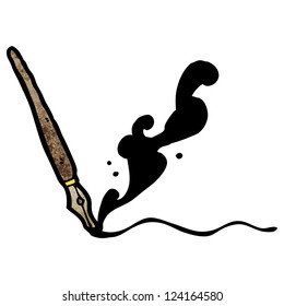 lápiz de tinta desordenado de dibujos animados
