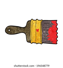 pincel de pintura desordenado de dibujos animados