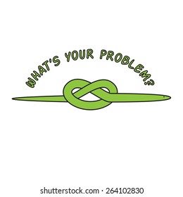 Cartoon metaphor illustration of a problem - debts, credits, stress etc.