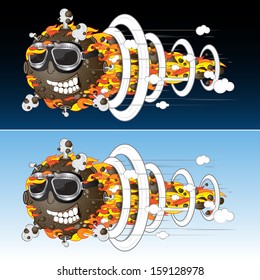 Cartoon meteor