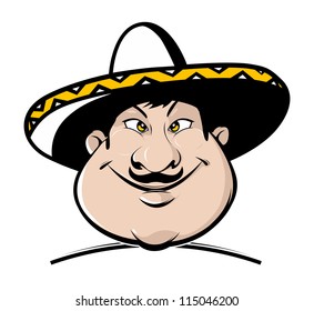 cartoon mexican mascot. vector illustration