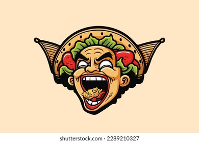 Cartoon Mexican Taco Mascot Food Character