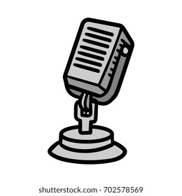 Cartoon Microphone Vector Illustration