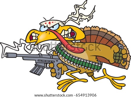 cartoon militant turkey