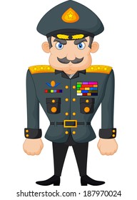 Cartoon military general