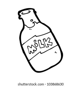 cartoon milk bottle