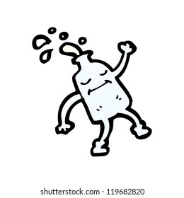 cartoon milk bottle