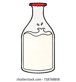 botella de leche de dibujos animados