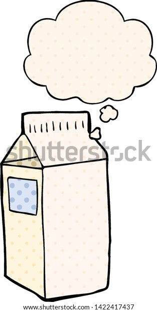 Cartoon Milk Carton Thought Bubble Comic Stock Vector Royalty Free 1422417437 Shutterstock
