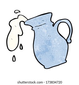 jarra de leche de dibujos animados
