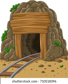 Cartoon mine entrance