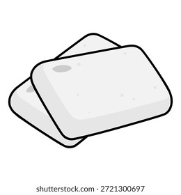 desenho de modelo de ilustração de vetor de cor plana de goma de mascar de hortelã