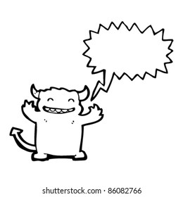 cartoon mischievous little devil