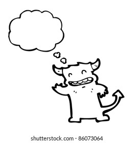 cartoon mischievous little imp
