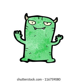cartoon mischievous little monster