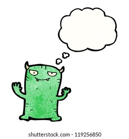 cartoon mischievous little monster