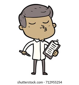 cartoon model guy pouting