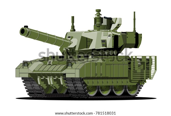 Cartoon Modern Armored Tank Available Eps10 Stock Vector (Royalty Free ...