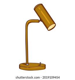 Cartoon Modern Bronze Table Lamp Illustration