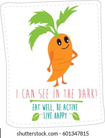 cartoon modern style fruit and vegetable character, part of a set