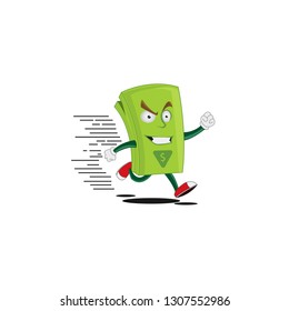 Cartoon money. Vector illustration