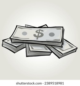 cartoon money vector illustration background