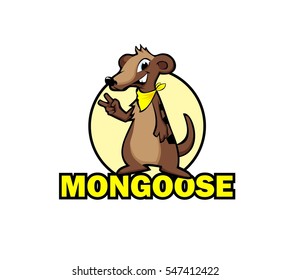 Cartoon mongoose. Vector illustration.