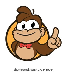 Cartoon Monkey Bizz Mascot Logo