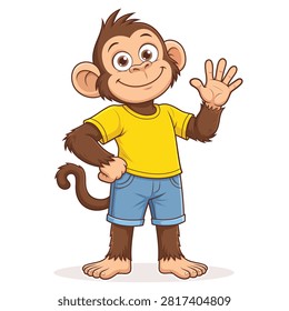Cartoon monkey character standing