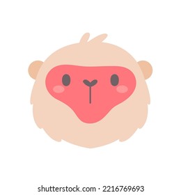 cartoon monkey face cute pets for kids