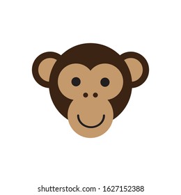 
cartoon monkey. flat design. vector