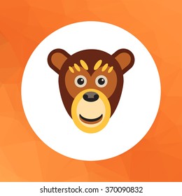 Cartoon monkey head icon