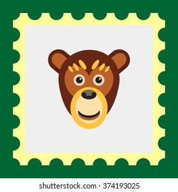 Cartoon monkey head icon