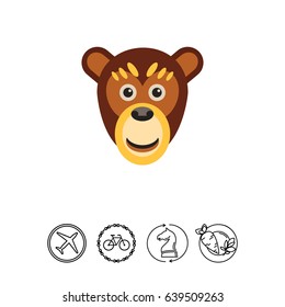 Cartoon monkey head icon