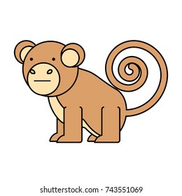 cartoon monkey icon