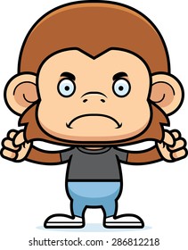 A cartoon monkey looking angry.