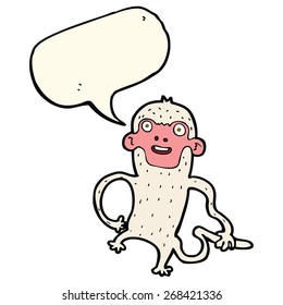 cartoon monkey with speech bubble