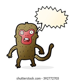 cartoon monkey with speech bubble
