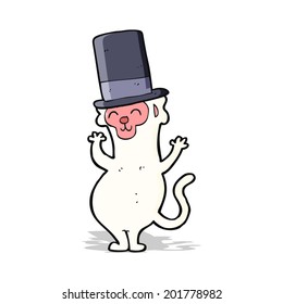 cartoon monkey in top hat