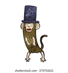 cartoon monkey in top hat